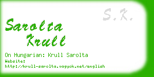 sarolta krull business card